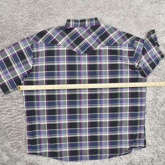 Coevals Club Men's 2X Button Shirt Short Sleeve Plaid Multicolor Plaid - Picture 8 of 8